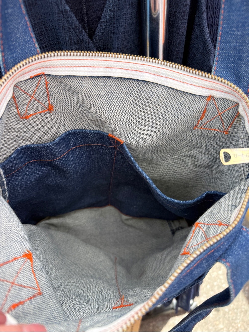 Denim Big Bud Press Tote - Picture 2 of 4